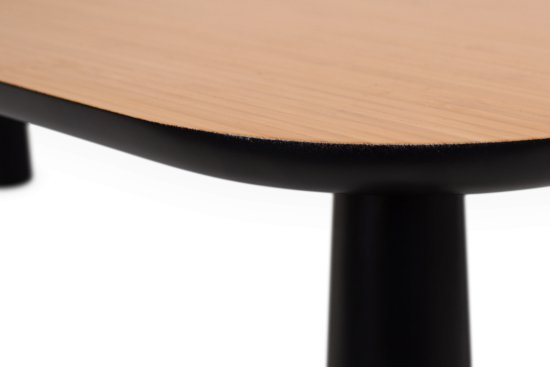 Table basse Chama design en bambou massif en noir
