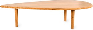 Table basse Mini Almond design en bambou massif couleur naturelle
