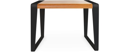 Table à manger design original bois naturel Anka en noir