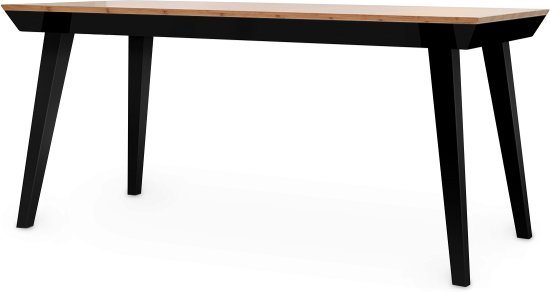 Table à manger design original bois naturel Origami en noir