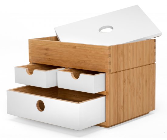 Storage box design Kyoto en white