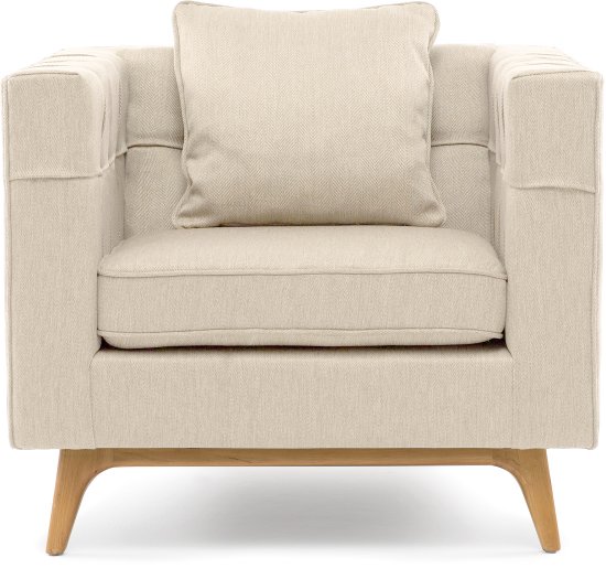 fauteuil design nobu naturel en beige