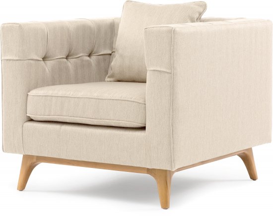 fauteuil design nobu naturel en beige